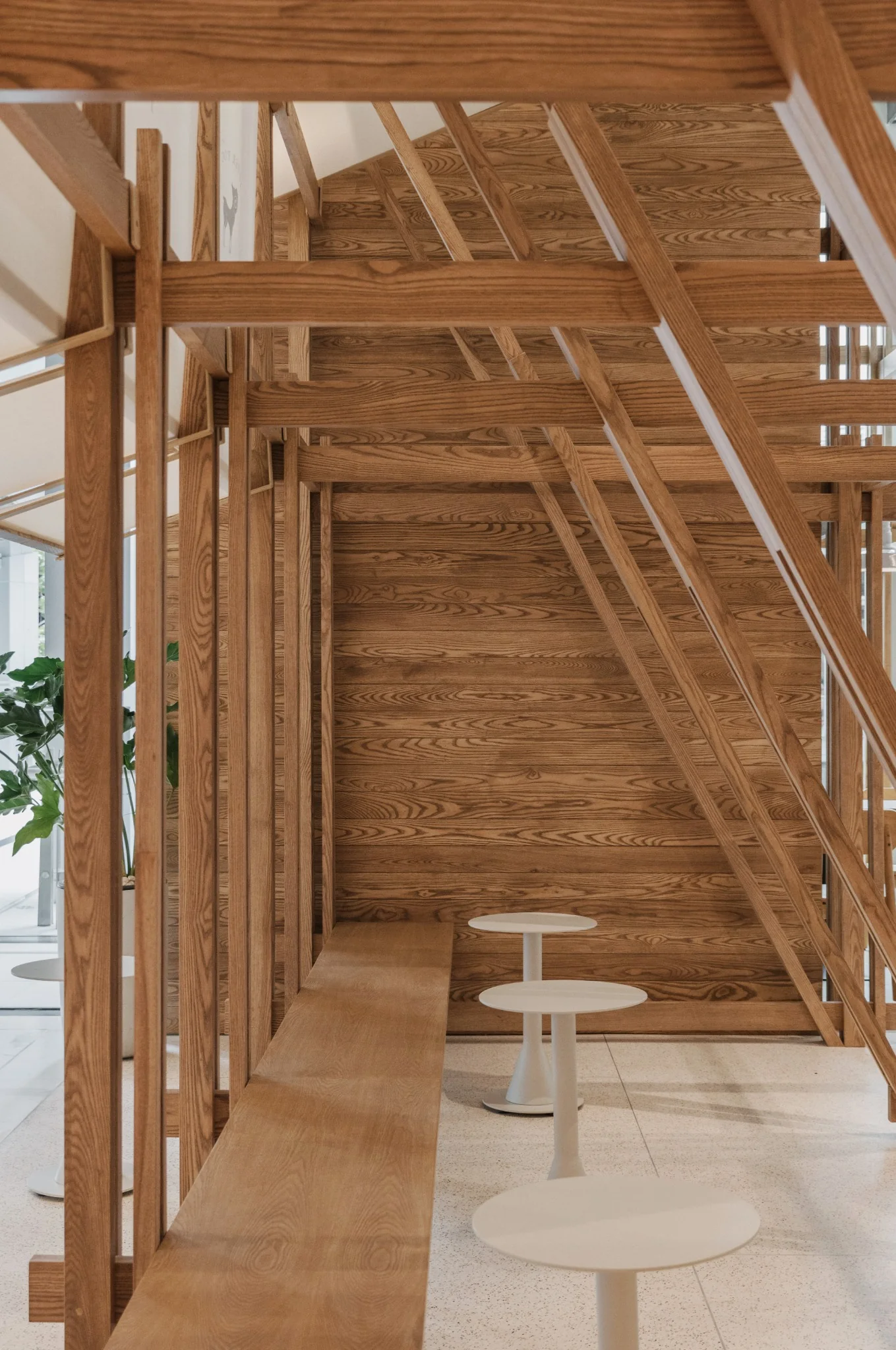 Timber framework at After You Unicorn Building
