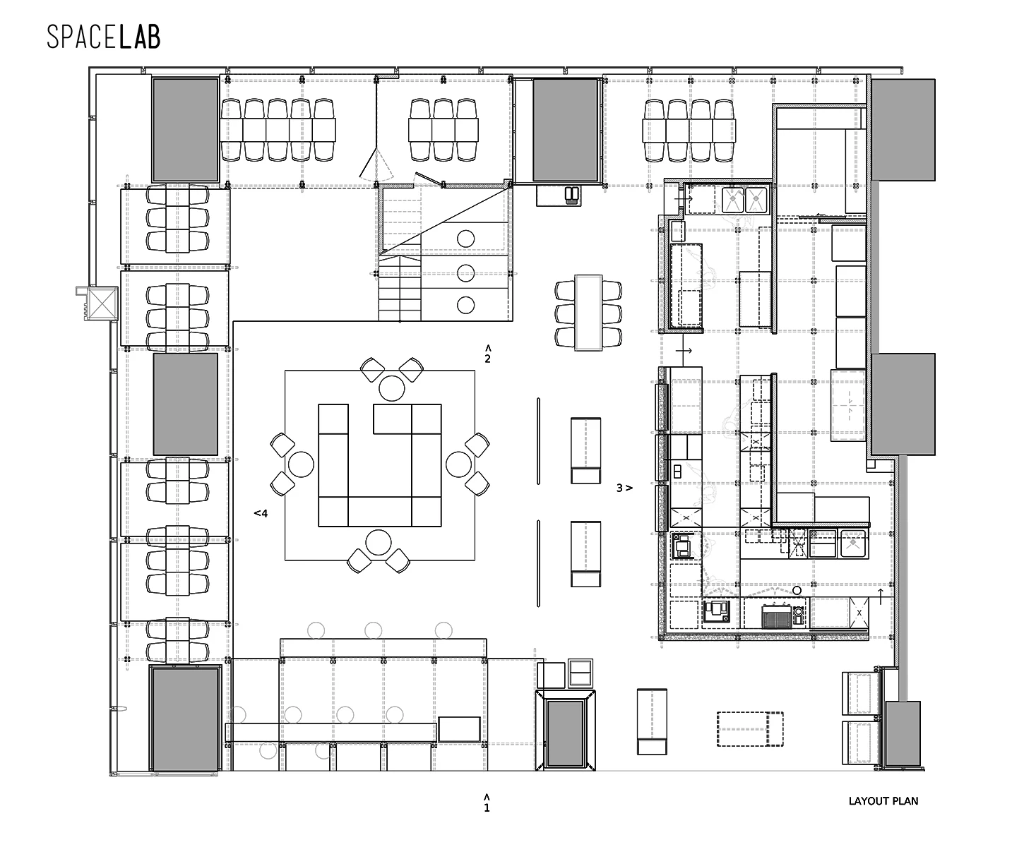 Layout plan of After You Unicorn Building by SpaceLAB Architects