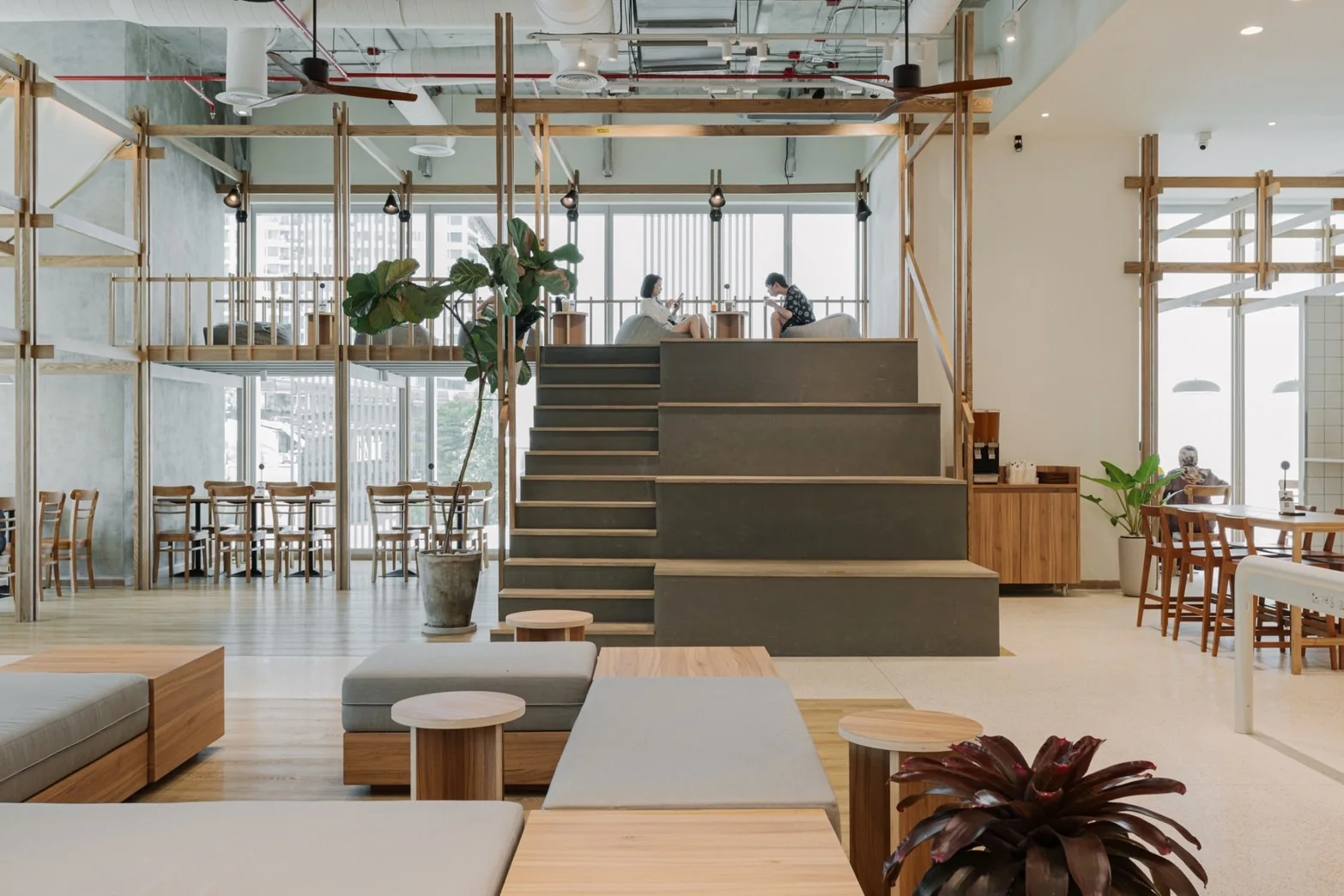 Central stepped seating at After You Unicorn Building