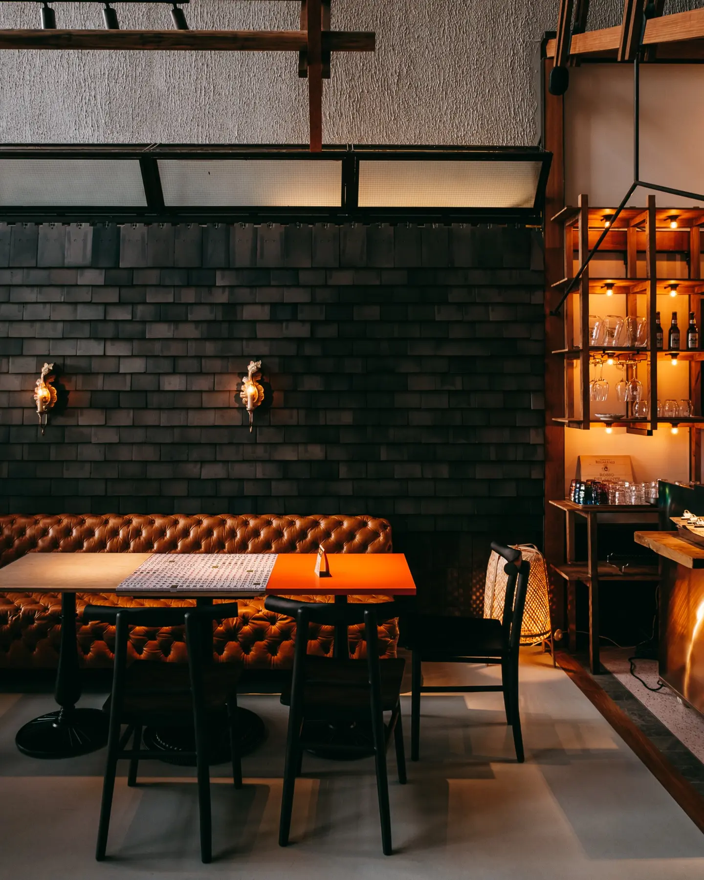 Cedar Thai Restaurant leather banquette