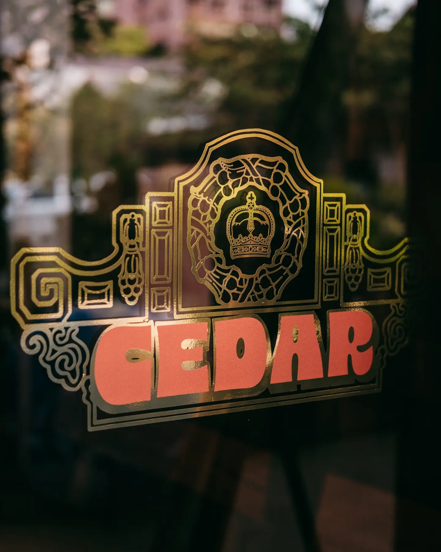 Cedar Thai Restaurant window logo