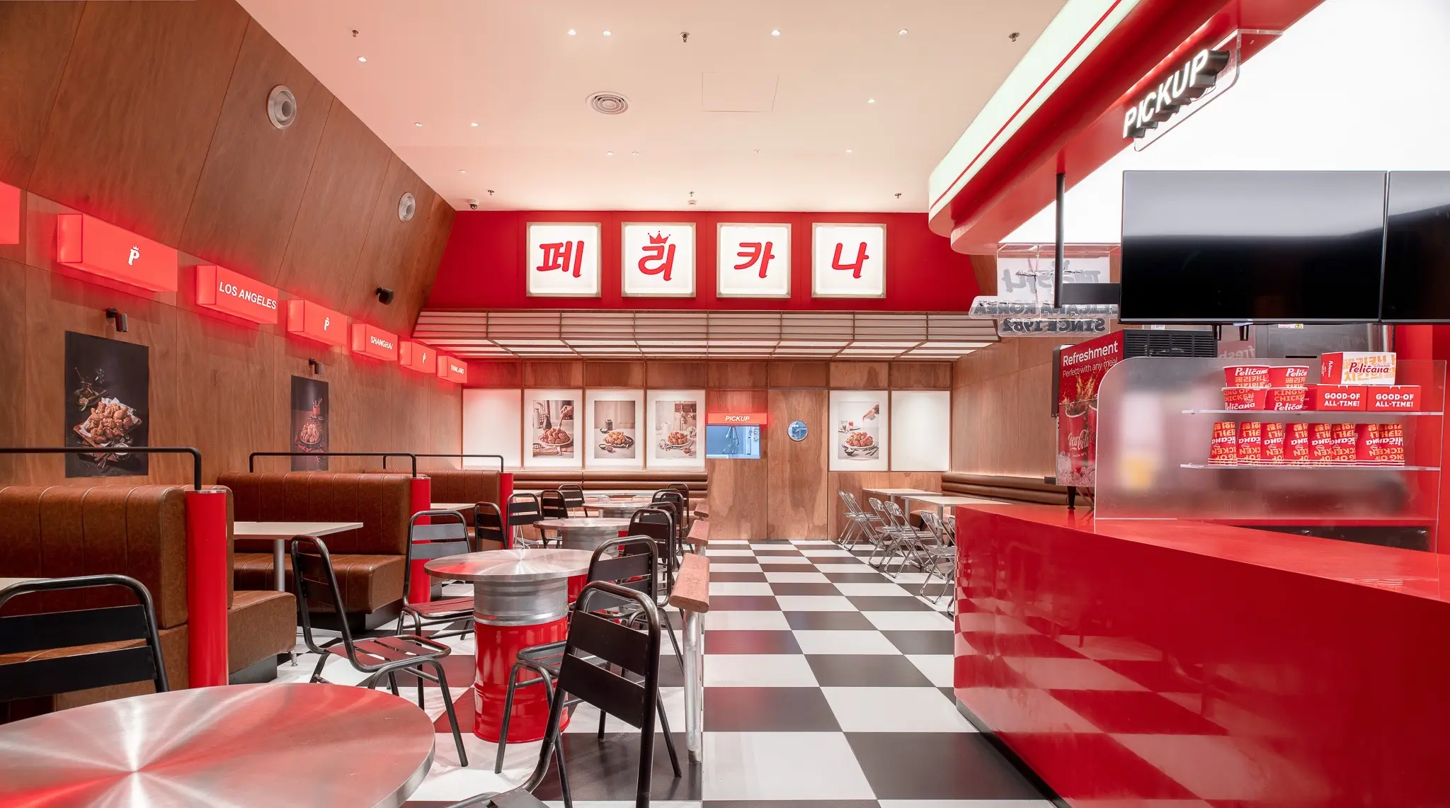 Wide Pelicana WestGate dining room and red service counter