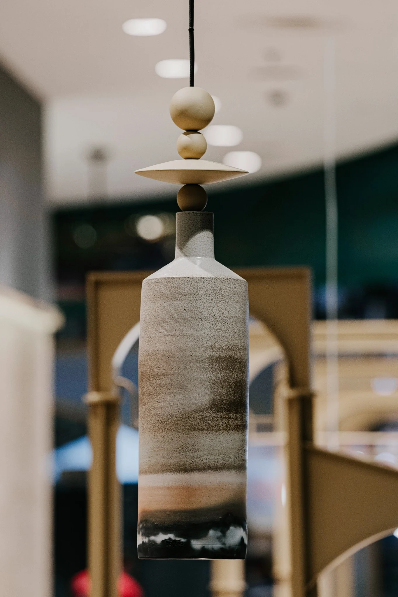 Custom ceramic pendant lamp developed with DoiTung for Ponn Terminal 21 Rama 3