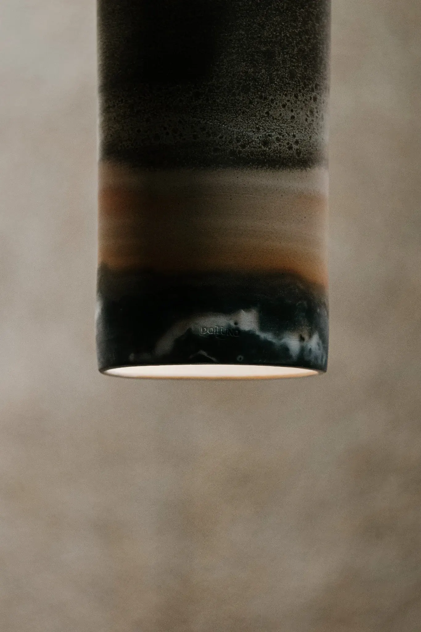 Glazed ceramic lamp detail at Ponn Terminal 21 Rama 3 restaurant