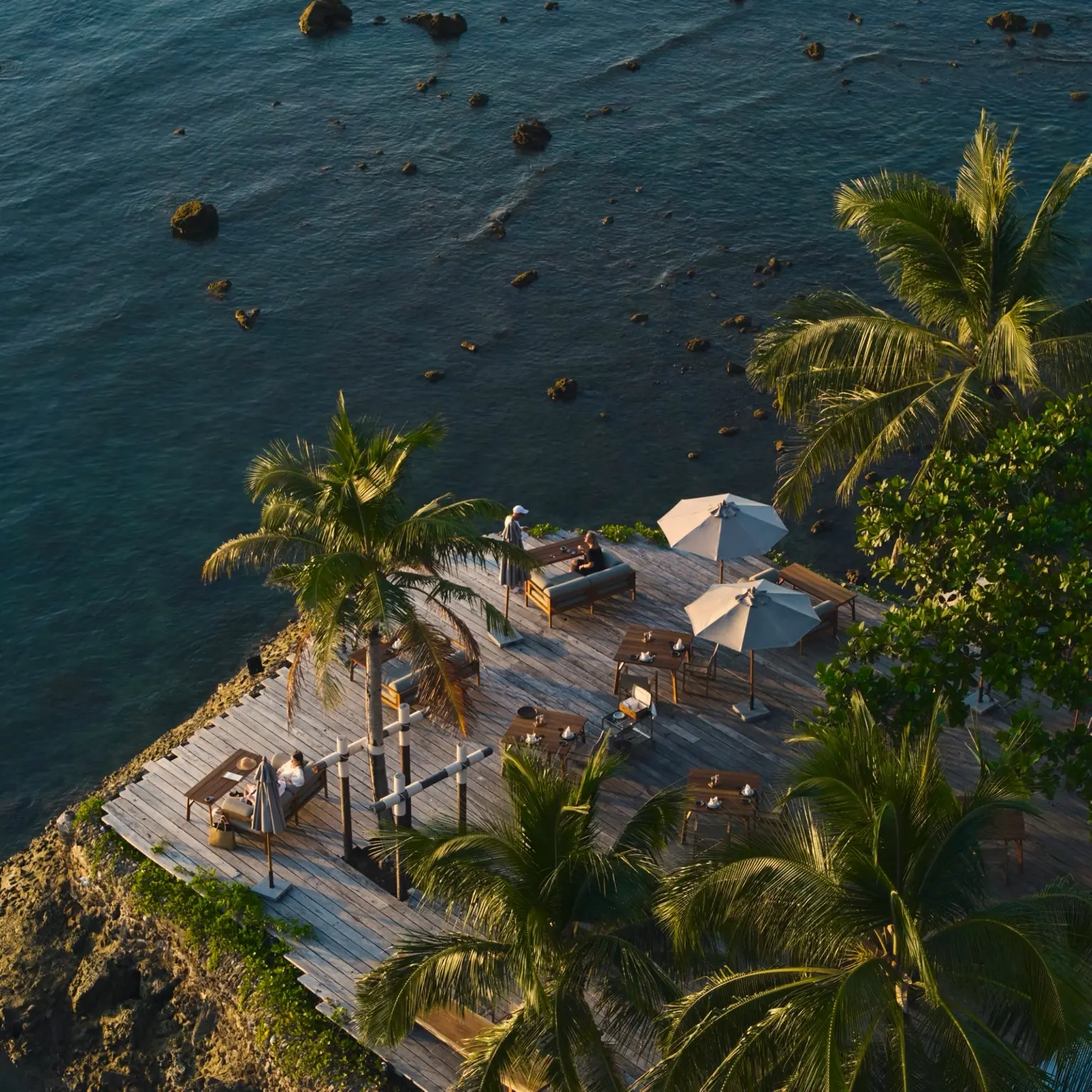 Aerial view of the tropical waterfront deck at The Retreat Koh Chang — view 24