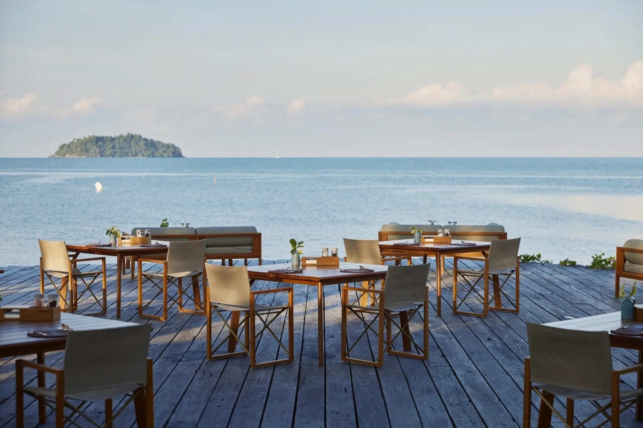 Open-air seaside dining deck at The Retreat Koh Chang — view 29