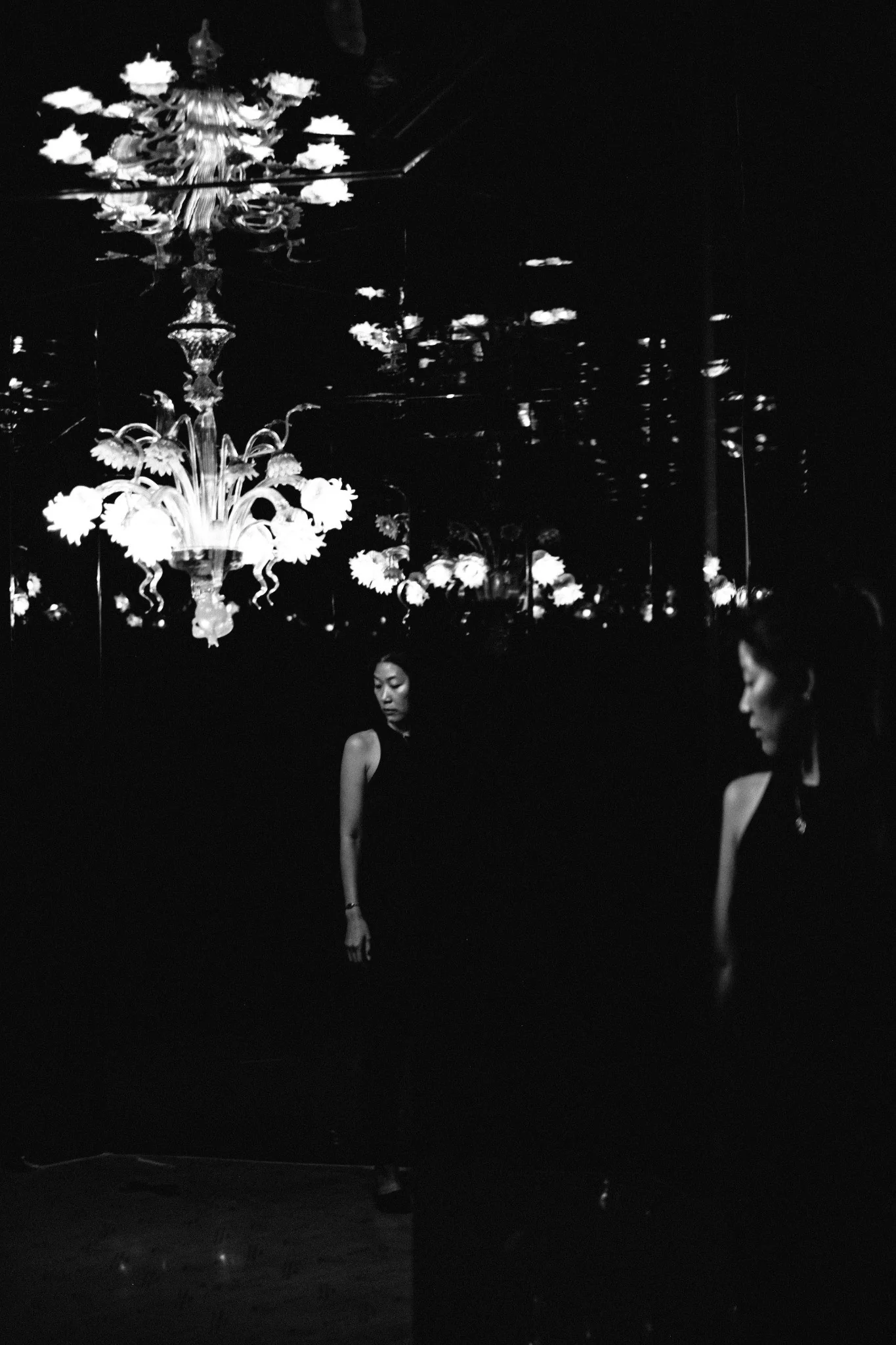 Atmospheric view across a private lounge space