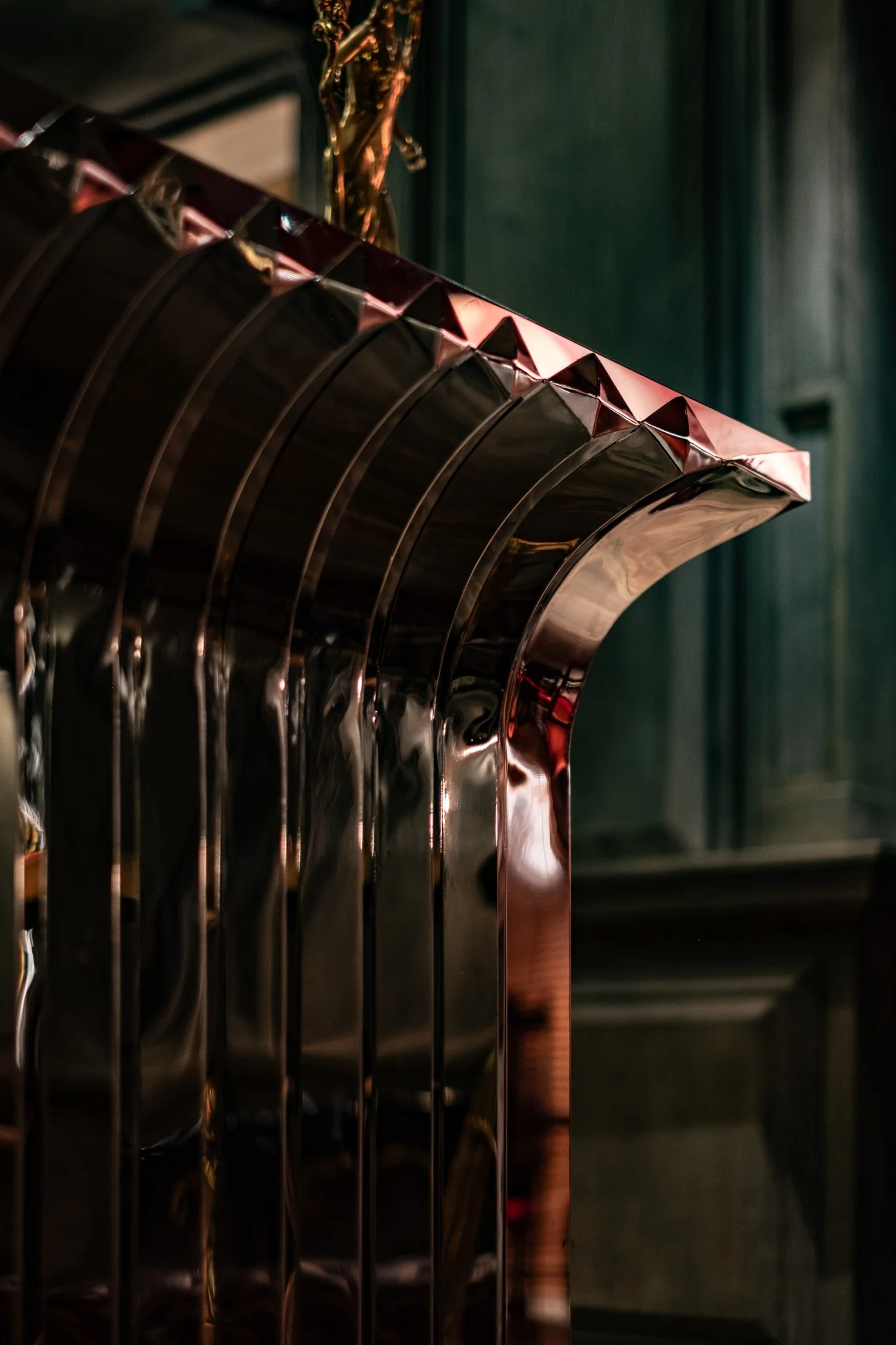 Custom metal architectural detail at The Club by SpaceLAB Architects