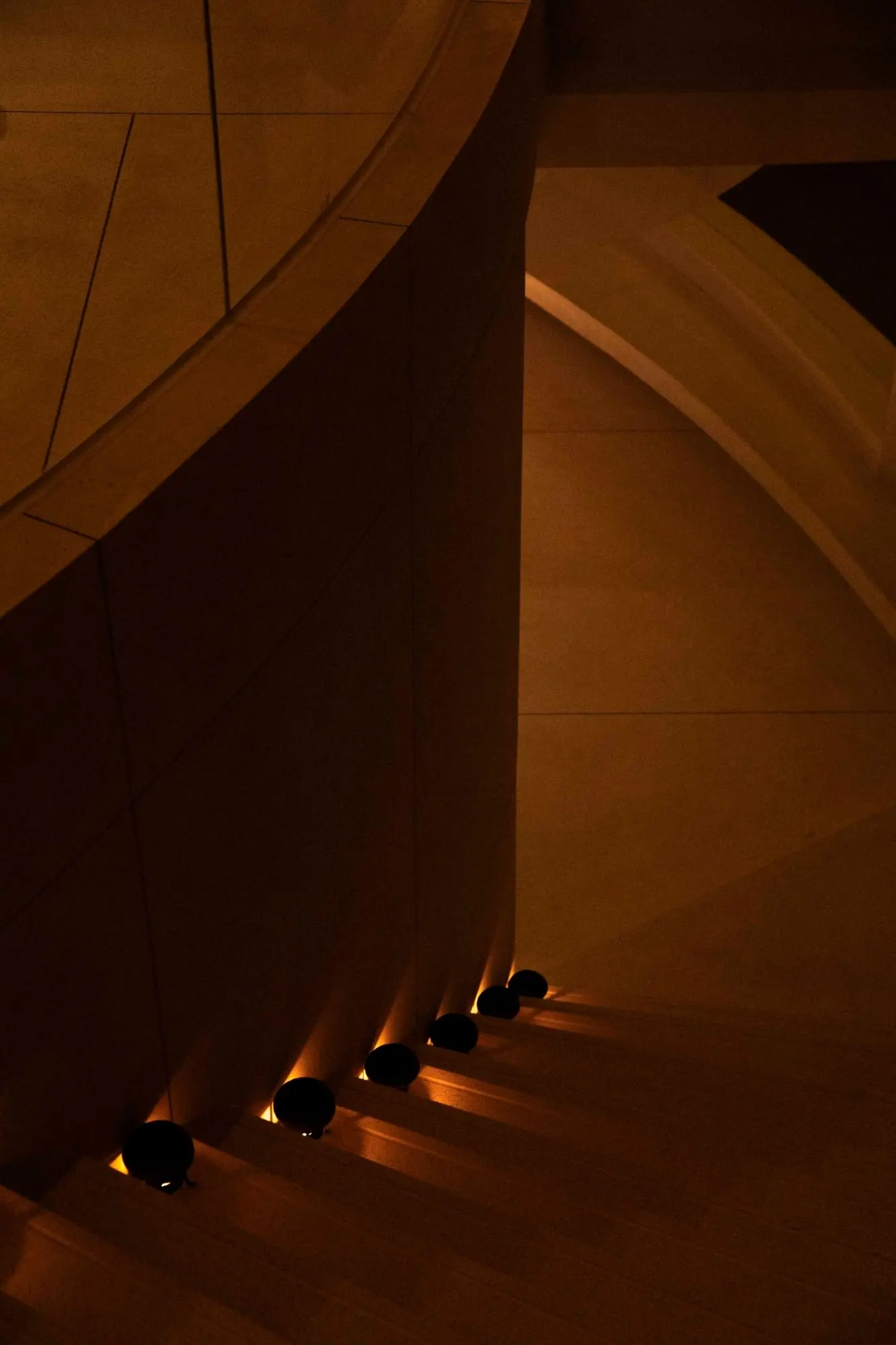 Integrated stair lighting detail at The Retreat Spa