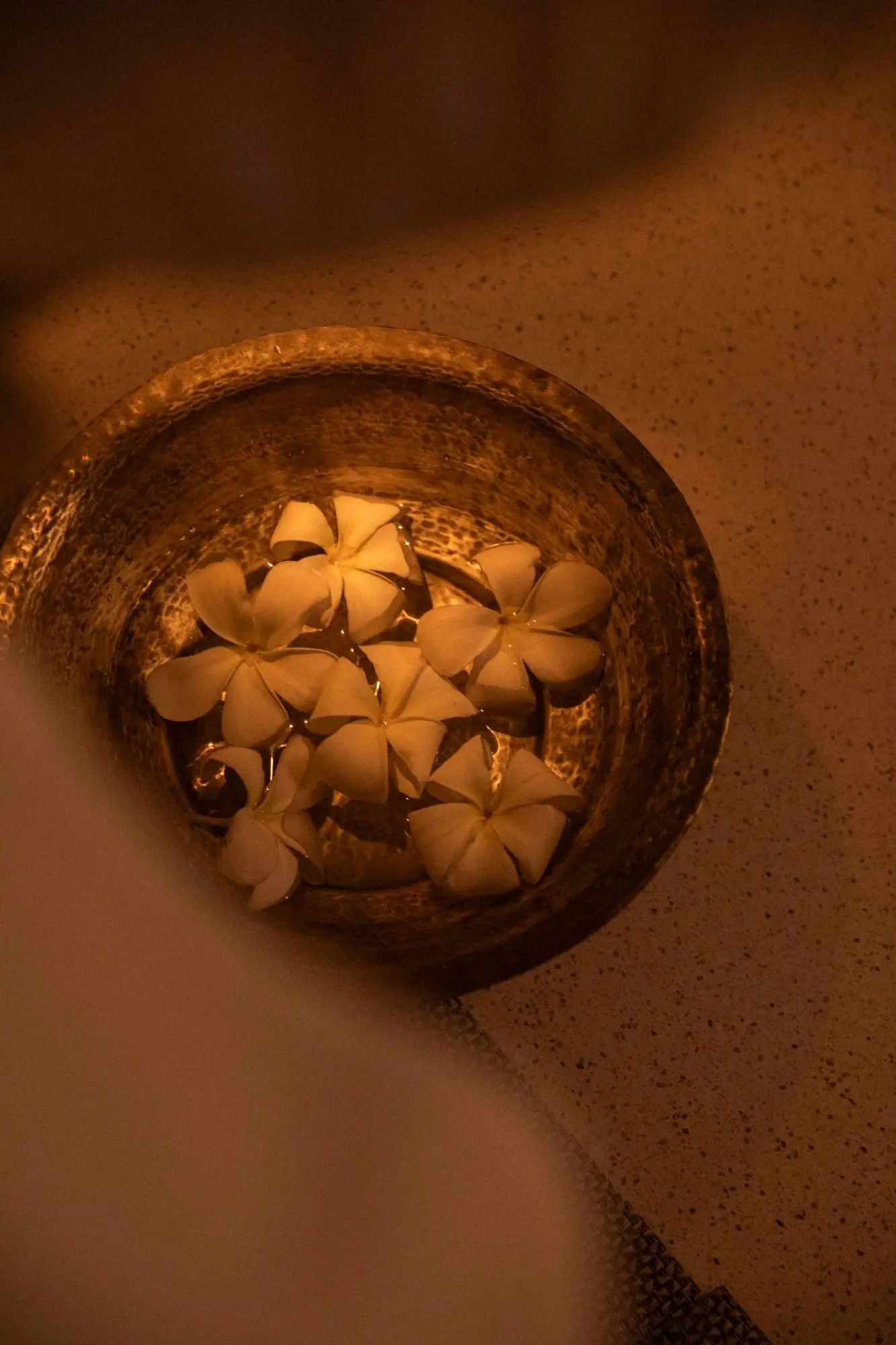 Flower bowl ritual detail at The Retreat Spa